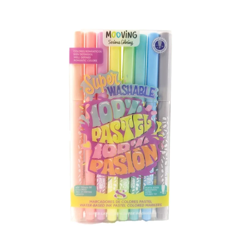 Coloring - Marcadores Color Pastel x 8 - Super Washable MOOVING