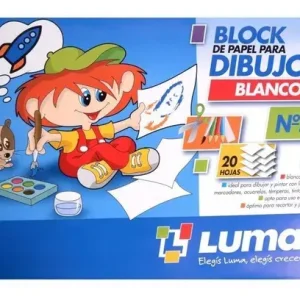 BLOCK DE DIBUJO NO5 BLANCO LUMA