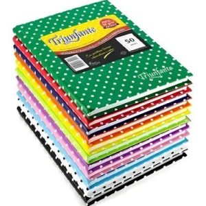 CUADERNO ESCOLAR CON LUNARES N°1 T/D X 50HJS. TRIUNFANTE