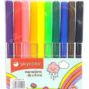 MARCADORES DE COLORES 10 UNIDADES SKYCOLOR