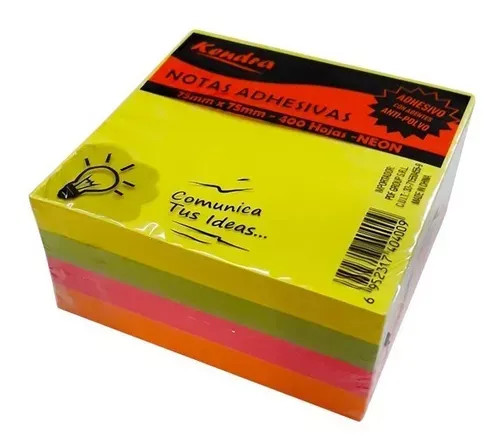 TACO AUTOADHESIVO FLUO 400 HOJAS KENDRA