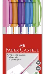 BOLIGRAFOS TRILUX 032 MEDIUM 5 COLORES FABER CASTELL