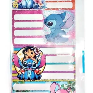 ETIQUETAS PAQUETE X 4 TIRAS STITCH DE MIL COLORES