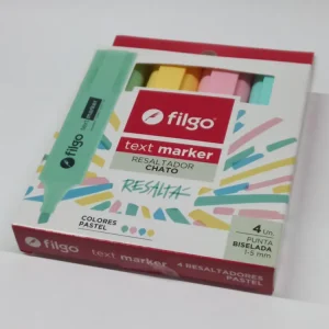 RESALTADOR CHATO X 4 FILGO PASTEL